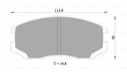 Тормозные колодки BOSCH для MITSUBISHI LANCER V (CB_A, CD_A, CE_A) 1.3 (CB1A)