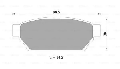 Тормозные колодки BOSCH для MITSUBISHI LANCER V (CB_A, CD_A, CE_A) 1.3 (CB1A)