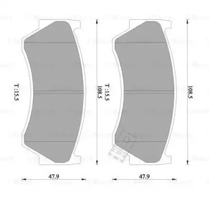 Дисковой тормозной механизм BOSCH для NISSAN ALMERA I (N15) 2.0 D