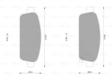 Дисковой тормозной механизм BOSCH для CHEVROLET CRUZE Station Wagon (J308) 1.4