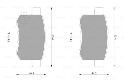 Тормозные колодки BOSCH для HONDA ACCORD VIII универсал (CW) 2.2 i-DTEC (CW3)