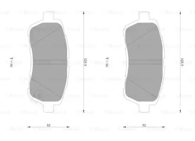 Тормозные колодки BOSCH для FORD FIESTA VI 1.5 TDCi