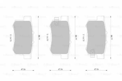 Дисковой тормозной механизм BOSCH для SUZUKI SX4 (EY, GY) 1.6 VVT 4x4 (RW 416)