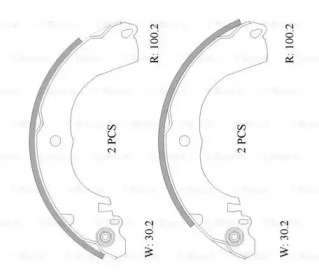 Тормозная колодка / накладка BOSCH для NISSAN TIIDA Хэтчбек (C11) 1.8
