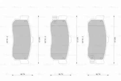 Дисковой тормозной механизм BOSCH для NISSAN ALMERA I (N15) 2.0 D