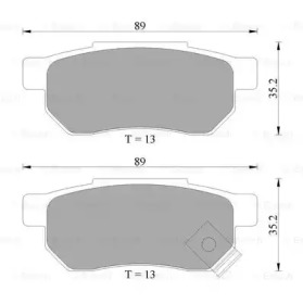Тормозные колодки BOSCH для HONDA PRELUDE III (BA) 2.0 i EX 16V (BA2)