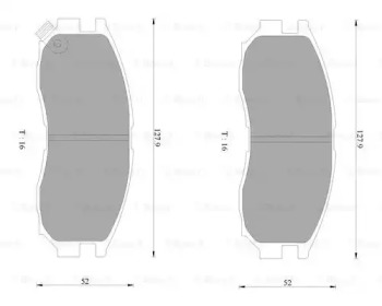 Тормозные колодки BOSCH для MITSUBISHI LANCER V (CB_A, CD_A, CE_A) 1.8 16V (CB5A)