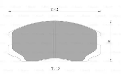 Тормозные колодки BOSCH для MITSUBISHI LANCER V (CB_A, CD_A, CE_A) 1.8 16V (CB5A)