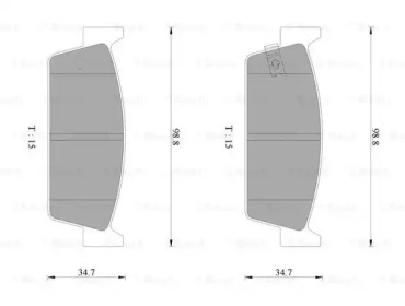Тормозные колодки BOSCH для NISSAN CEDRIC (Y33) 3.0