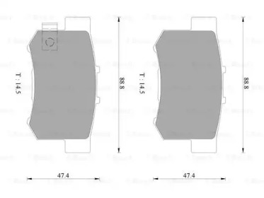 Дисковой тормозной механизм BOSCH для SUZUKI SX4 (EY, GY) 1.6 VVT 4x4 (RW 416)