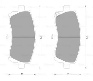 Дисковой тормозной механизм BOSCH для SUBARU IMPREZA седан (GD) 2.0 WRX STi AWD (GDB)