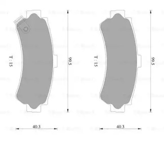 Дисковой тормозной механизм BOSCH для NISSAN ALMERA I (N15) 2.0 D