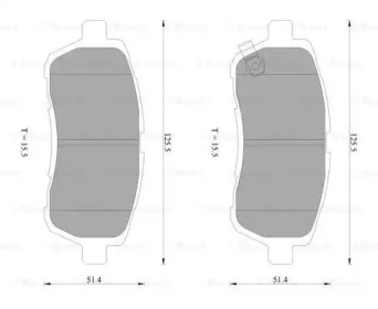 Тормозные колодки BOSCH для FORD FIESTA VI 1.5 TDCi