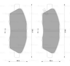 Тормозные колодки BOSCH для NISSAN NOTE (E12) 1.2