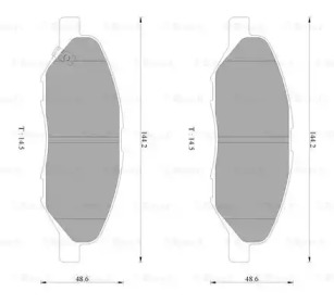Дисковой тормозной механизм BOSCH для NISSAN TIIDA Хэтчбек (C11) 1.8