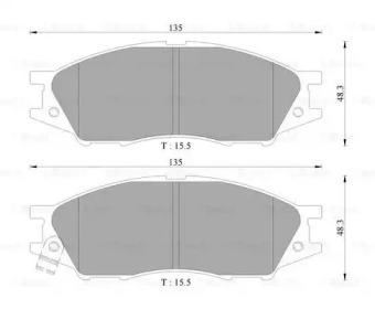 Дисковой тормозной механизм BOSCH для NISSAN ALMERA Classic (B10) 1.6 16V