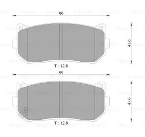 Дисковой тормозной механизм BOSCH для KIA SHUMA (FB) 1.8 i 16V
