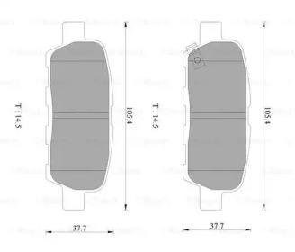 Дисковой тормозной механизм BOSCH для NISSAN LEAF (ZE0) Electric