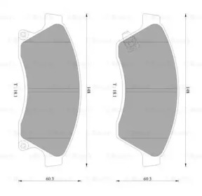 Дисковой тормозной механизм BOSCH для CHEVROLET CRUZE Station Wagon (J308) 1.4