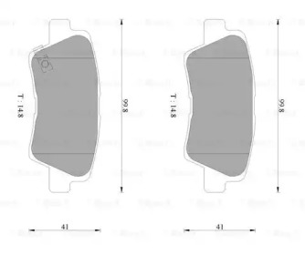 Дисковой тормозной механизм BOSCH для KIA CEE'D (JD) 1.4 MPI