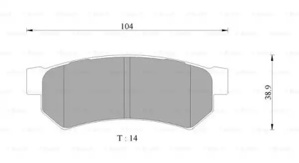 Тормозные колодки BOSCH для CHEVROLET NUBIRA седан 2.0 D