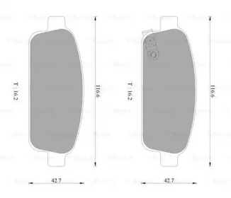 Дисковой тормозной механизм BOSCH для CHEVROLET CRUZE Station Wagon (J308) 1.4