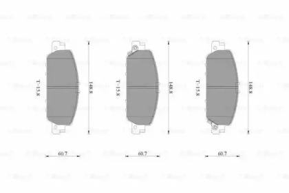 Дисковой тормозной механизм BOSCH для HONDA ACCORD IX седан (CR) 2.4