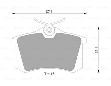 Тормозные колодки BOSCH для VW POLO (6R, 6C) 1.4 BiFuel