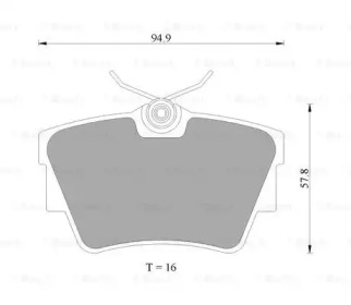Тормозные колодки BOSCH для NISSAN PRIMASTAR Фургон (X83) 2.0