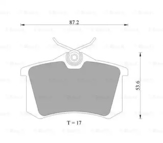 Дисковой тормозной механизм BOSCH для VW POLO (6R, 6C) 1.8 GTI