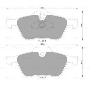 Дисковой тормозной механизм BOSCH для MINI MINI Кабриолет (R52) Cooper