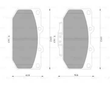 Дисковой тормозной механизм BOSCH для SUBARU IMPREZA седан (GD) 2.0 WRX STi AWD (GDB)