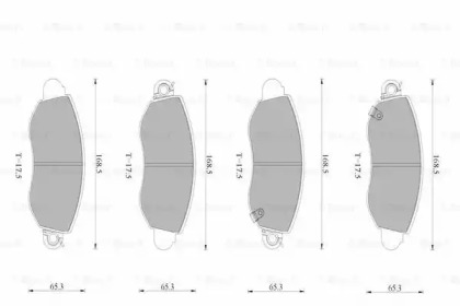 Тормозные колодки BOSCH для FORD TRANSIT c бортовой платформой/ходовая часть (FM_ _, FN_ _) 2.0 DI (F_E_, F_F_)