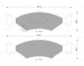 Дисковой тормозной механизм BOSCH для KIA SHUMA (FB) 1.8 i 16V