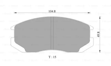 Тормозные колодки BOSCH для MITSUBISHI LANCER V (CB_A, CD_A, CE_A) 1.3 (CB1A)