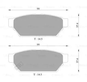 Тормозные колодки BOSCH для MITSUBISHI LANCER V (CB_A, CD_A, CE_A) 1.3 (CB1A)