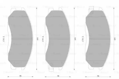 Дисковой тормозной механизм BOSCH для KIA SORENTO I (JC) 3.5 V6 4WD
