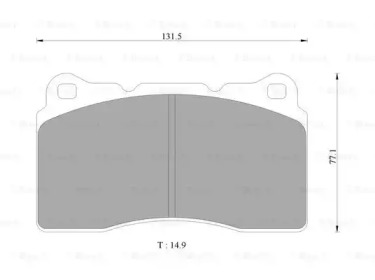 Дисковой тормозной механизм BOSCH для SUBARU IMPREZA седан (GD) 2.0 WRX STi AWD (GDB)