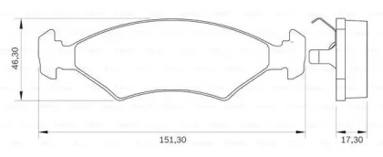 Дисковой тормозной механизм BOSCH для KIA SHUMA (FB) 1.8 i 16V