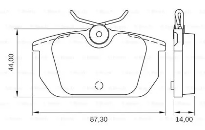 Тормозные колодки BOSCH для ALFA ROMEO 146 (930_) 1.9 JTD (930.B4B)