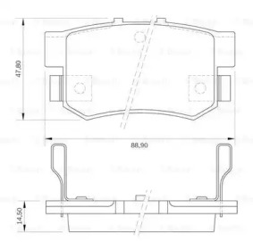 Дисковой тормозной механизм BOSCH для SUZUKI SX4 (EY, GY) 1.6 VVT 4x4 (RW 416)