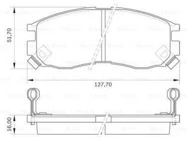 Тормозные колодки BOSCH для MITSUBISHI LANCER V (CB_A, CD_A, CE_A) 1.8 16V (CB5A)
