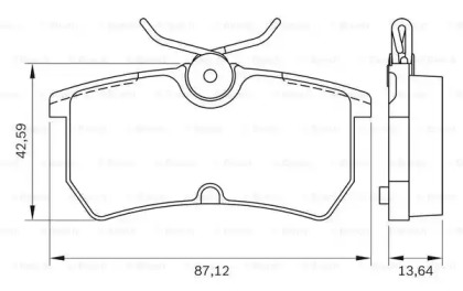 Тормозные колодки BOSCH для FORD FOCUS седан (DFW) 1.8 16V
