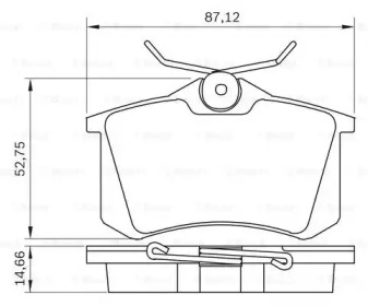 Тормозные колодки BOSCH для VW POLO (6R, 6C) 1.4 BiFuel