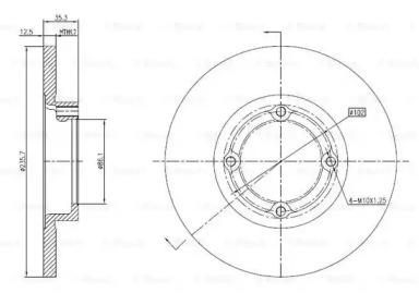 Дисковой тормозной механизм BOSCH для CHEVROLET MATIZ (M200, M250) 1.0
