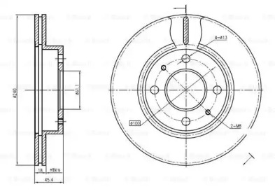 Дисковой тормозной механизм BOSCH для NISSAN SUNNY III Liftback (N14) 2.0 D