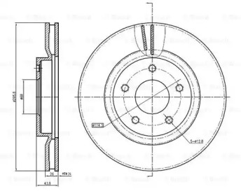 Дисковой тормозной механизм BOSCH для NISSAN JUKE (F15) 1.6 DIG-T 4x4