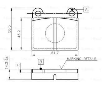 Дисковой тормозной механизм BOSCH для VOLVO 940 II (944) 2.3 Turbo