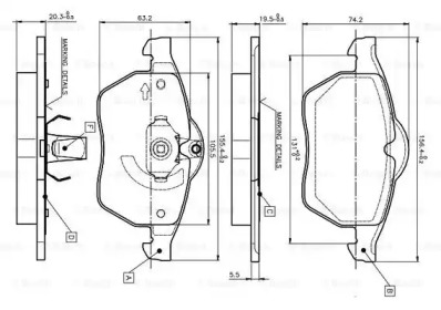 Дисковой тормозной механизм BOSCH для SAAB 900 II Кабриолет 2.5 -24 V6