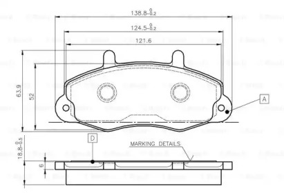 Дисковой тормозной механизм BOSCH для FORD TRANSIT Фургон (E_ _) 2.0 i (EAL, EAS)